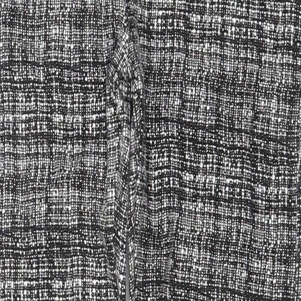 Golddigga Womens Black Geometric  Jegging Trousers Size 10 L27 in