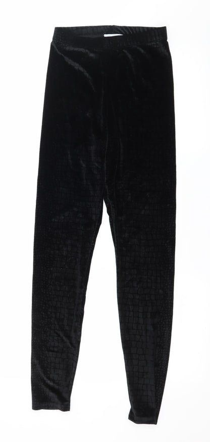 Womens UK Size 4 Topshop  Capri Black Leggings