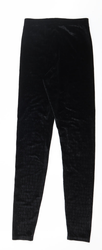 Womens UK Size 4 Topshop  Capri Black Leggings