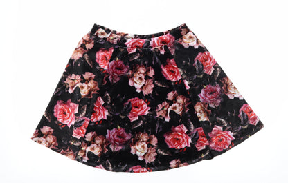 Womens UK Size 8 River Island Flare Velour Skirt
