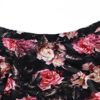 Womens UK Size 8 River Island Flare Velour Skirt
