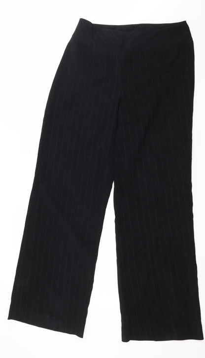 Amartanto Womens Beige Striped  Trousers  Size 12 L30 in
