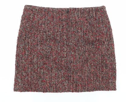 Preowrn Womens Red  Rayon A-Line Skirt Size 30 in
