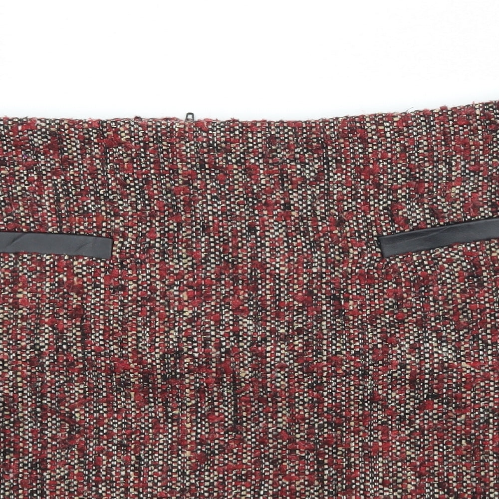 Preowrn Womens Red  Rayon A-Line Skirt Size 30 in
