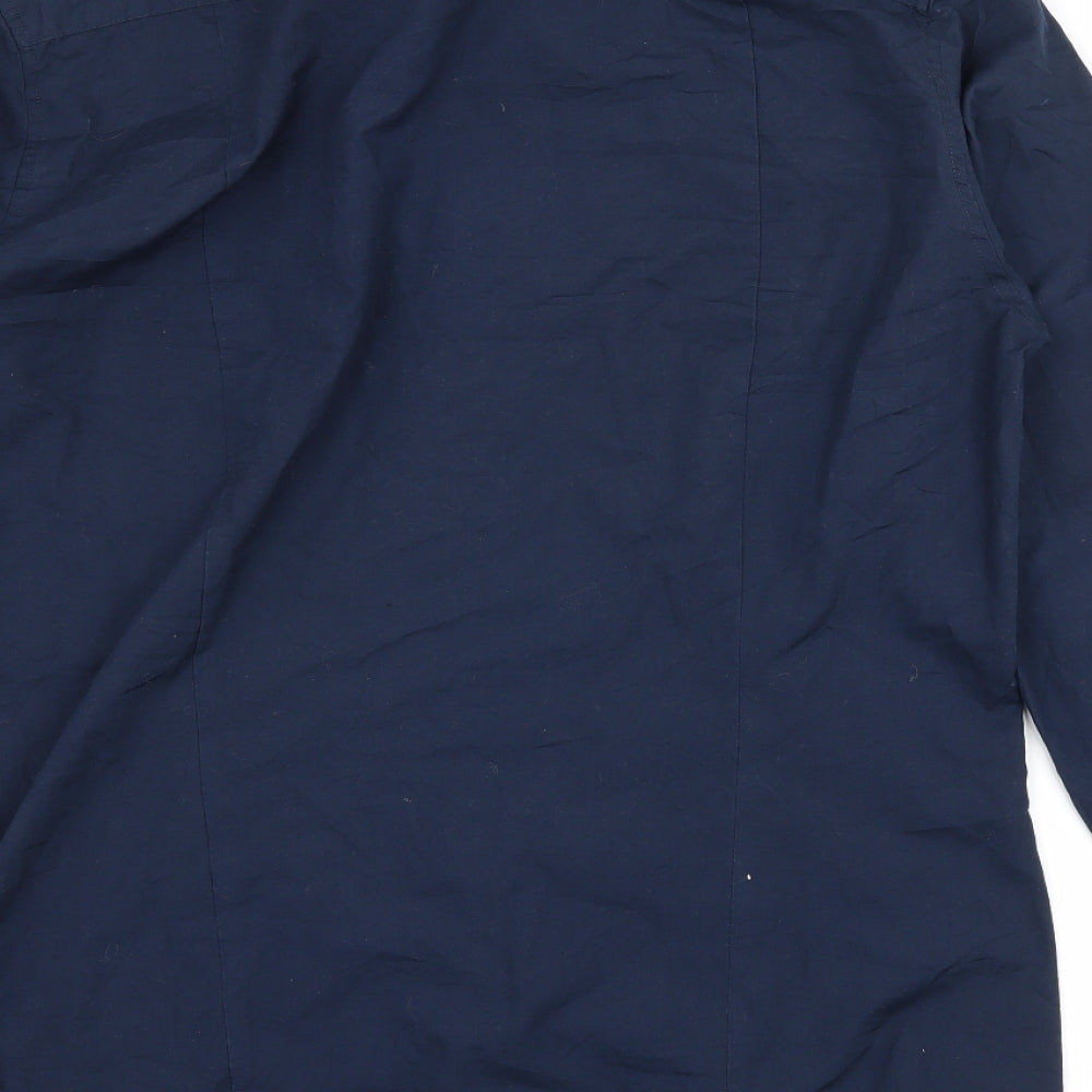 Mens UK Size M H&M Blue  Button-Up Long Sleeve Casual Shirt