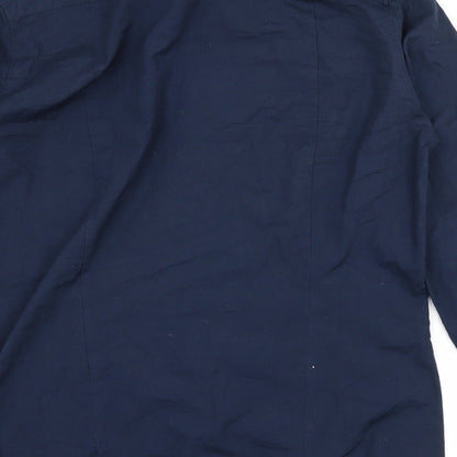 Mens UK Size M H&M Blue  Button-Up Long Sleeve Casual Shirt