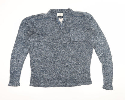 George Mens Blue  Knit Pullover Jumper Size M