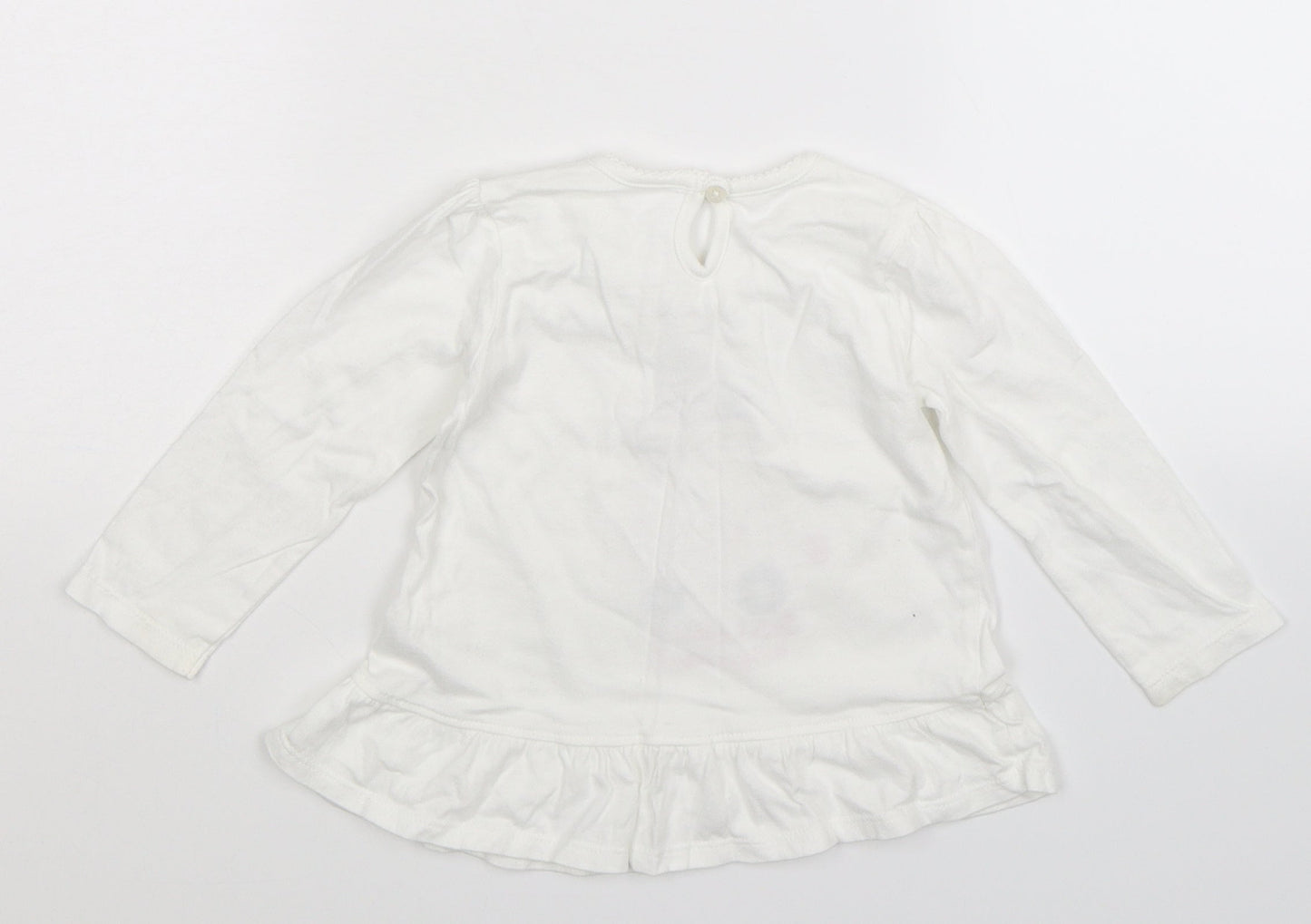 George Girls White   T-Shirt Dress  Size 12-18 Months