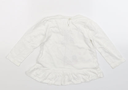 George Girls White   T-Shirt Dress  Size 12-18 Months