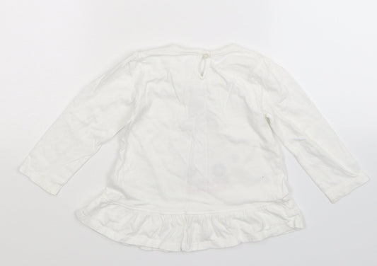 George Girls White   T-Shirt Dress  Size 12-18 Months