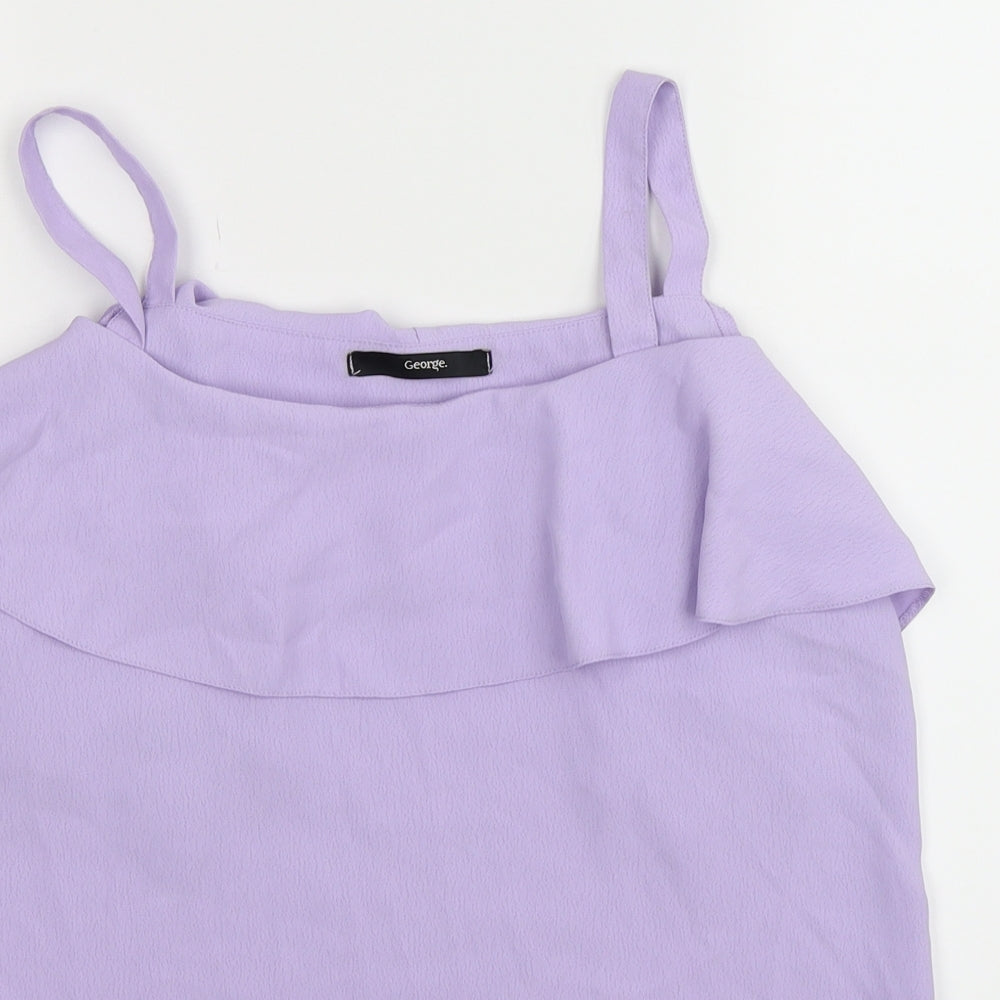 Womens UK Size 8 George Purple Basic Tank