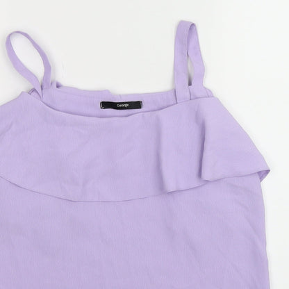 Womens UK Size 8 George Purple Basic Tank