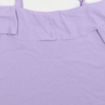 Womens UK Size 8 George Purple Basic Tank