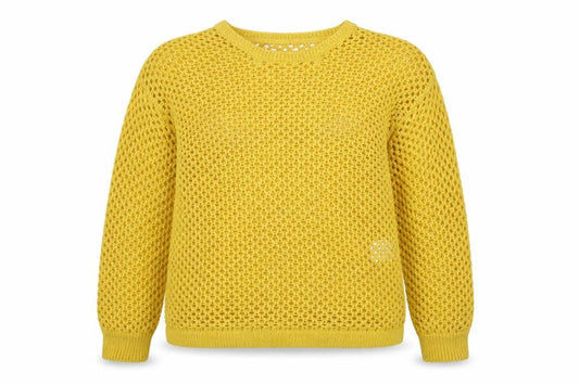 Peacocks Womens Yellow  Knit Pullover Jumper Size S