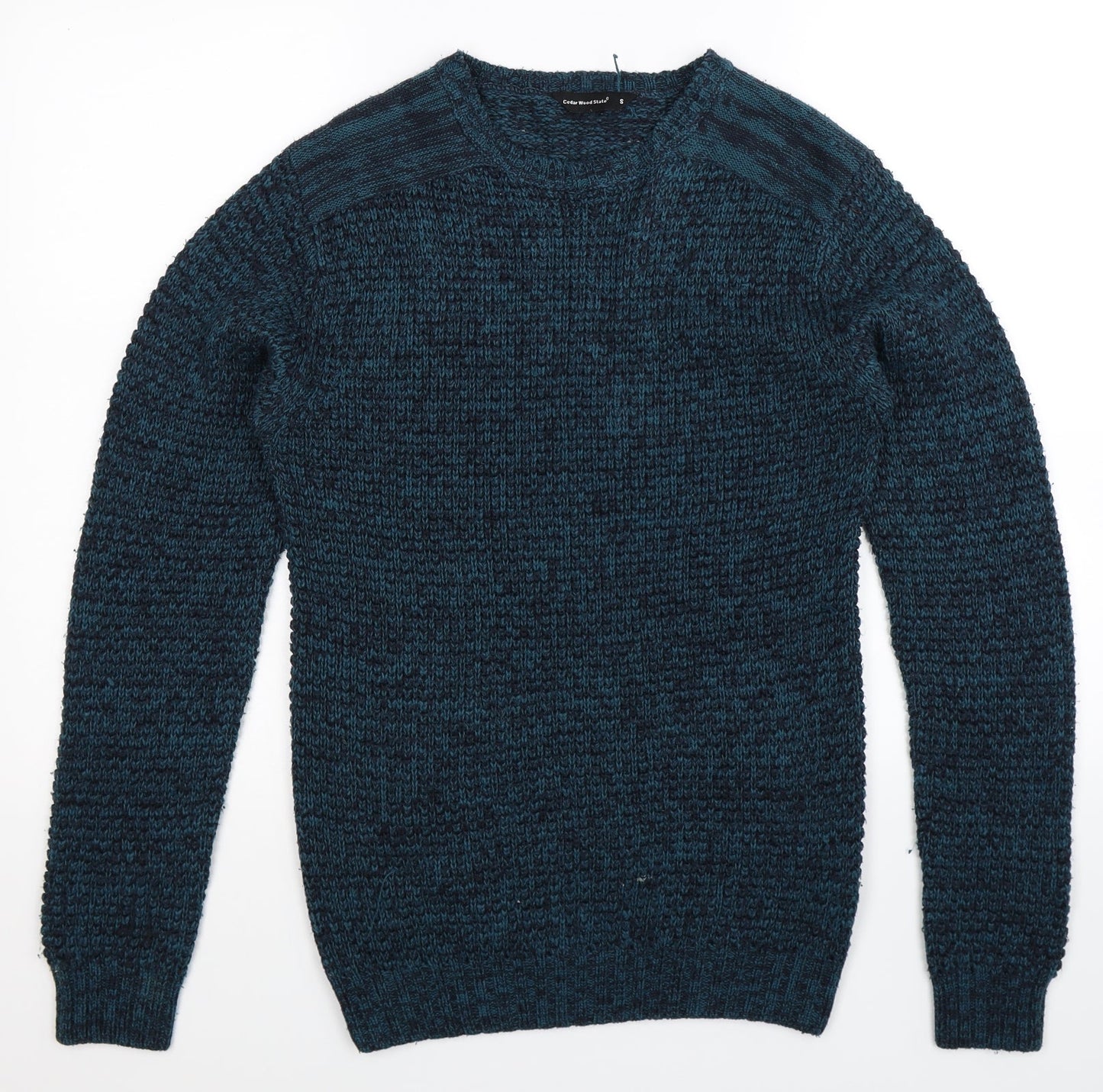Cedar Wood State Mens Blue  Knit Pullover Jumper Size S