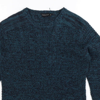 Cedar Wood State Mens Blue  Knit Pullover Jumper Size S