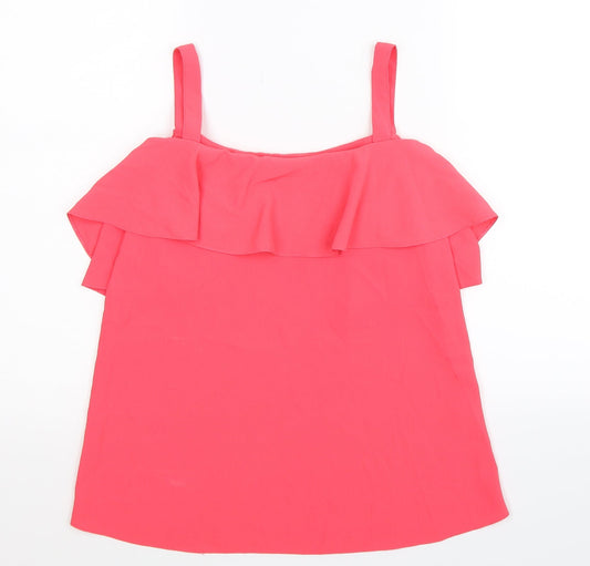 Womens UK Size 8 George Pink Basic Tank