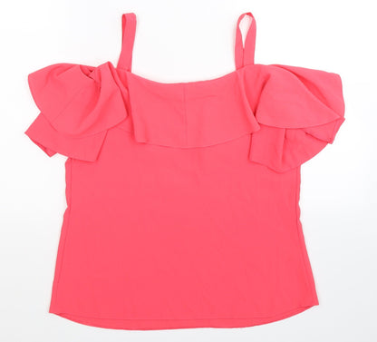 Womens UK Size 8 George Pink Basic Tank