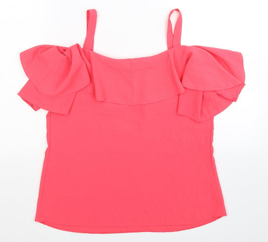 Womens UK Size 8 George Pink Basic Tank