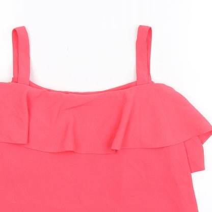 Womens UK Size 8 George Pink Basic Tank