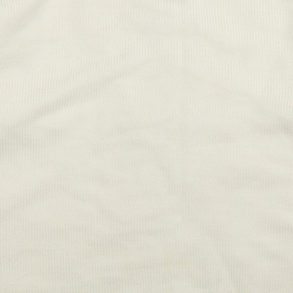 Paramour Womens White Floral Knit Cardigan Jumper One Size