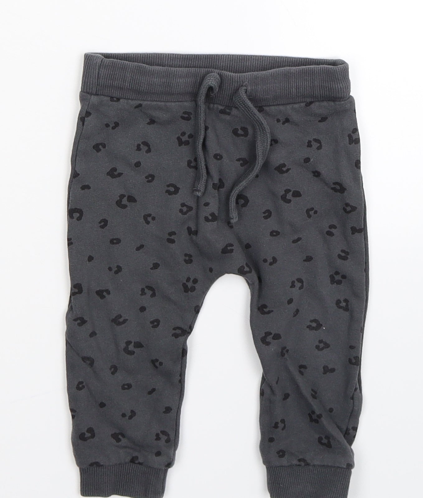 Disney Boys Grey Animal Print  Jogger Trousers Size 9-12 Months