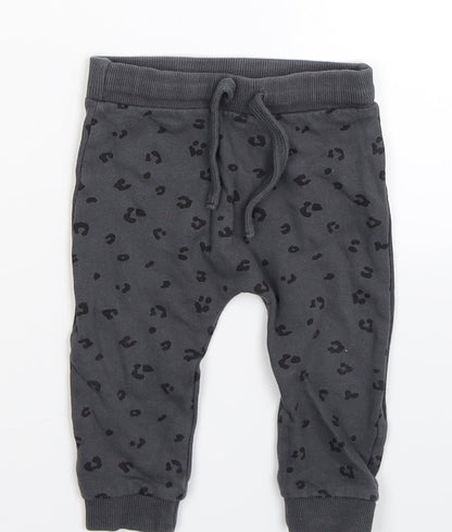 Disney Boys Grey Animal Print  Jogger Trousers Size 9-12 Months