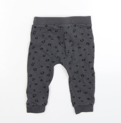 Disney Boys Grey Animal Print  Jogger Trousers Size 9-12 Months