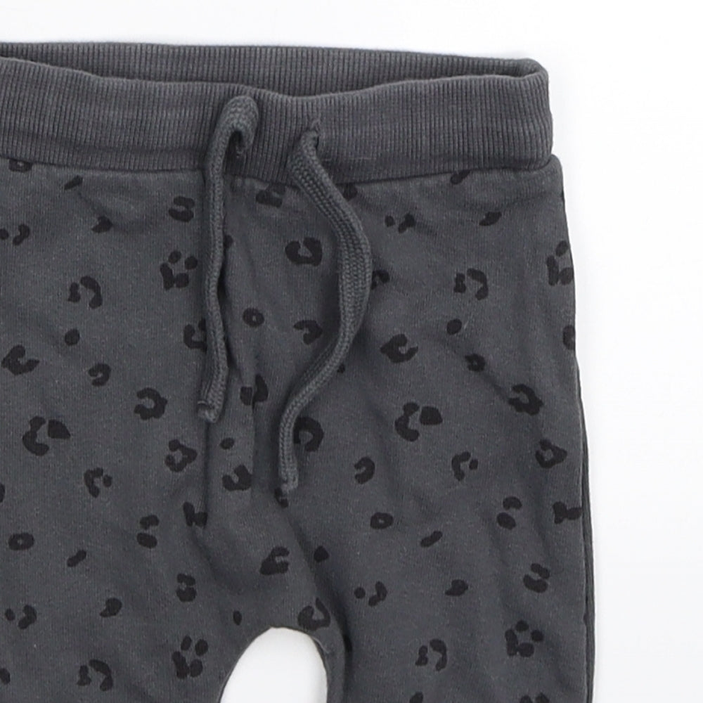 Disney Boys Grey Animal Print  Jogger Trousers Size 9-12 Months