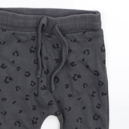 Disney Boys Grey Animal Print  Jogger Trousers Size 9-12 Months