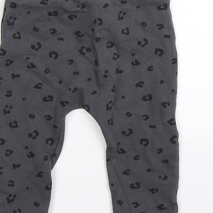 Disney Boys Grey Animal Print  Jogger Trousers Size 9-12 Months