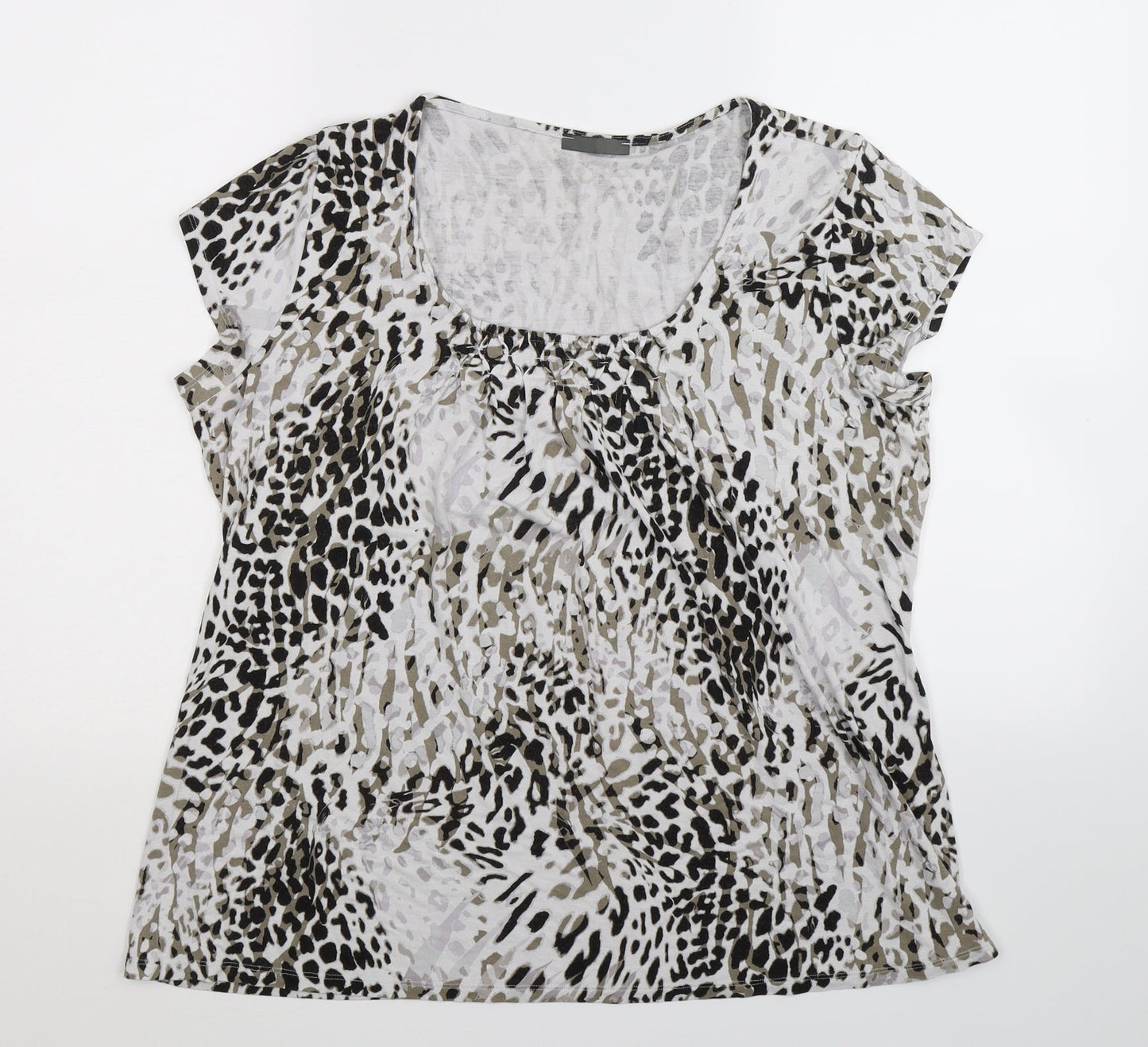 Womens UK Size 16 Preworn Multicoloured Basic T-Shirt