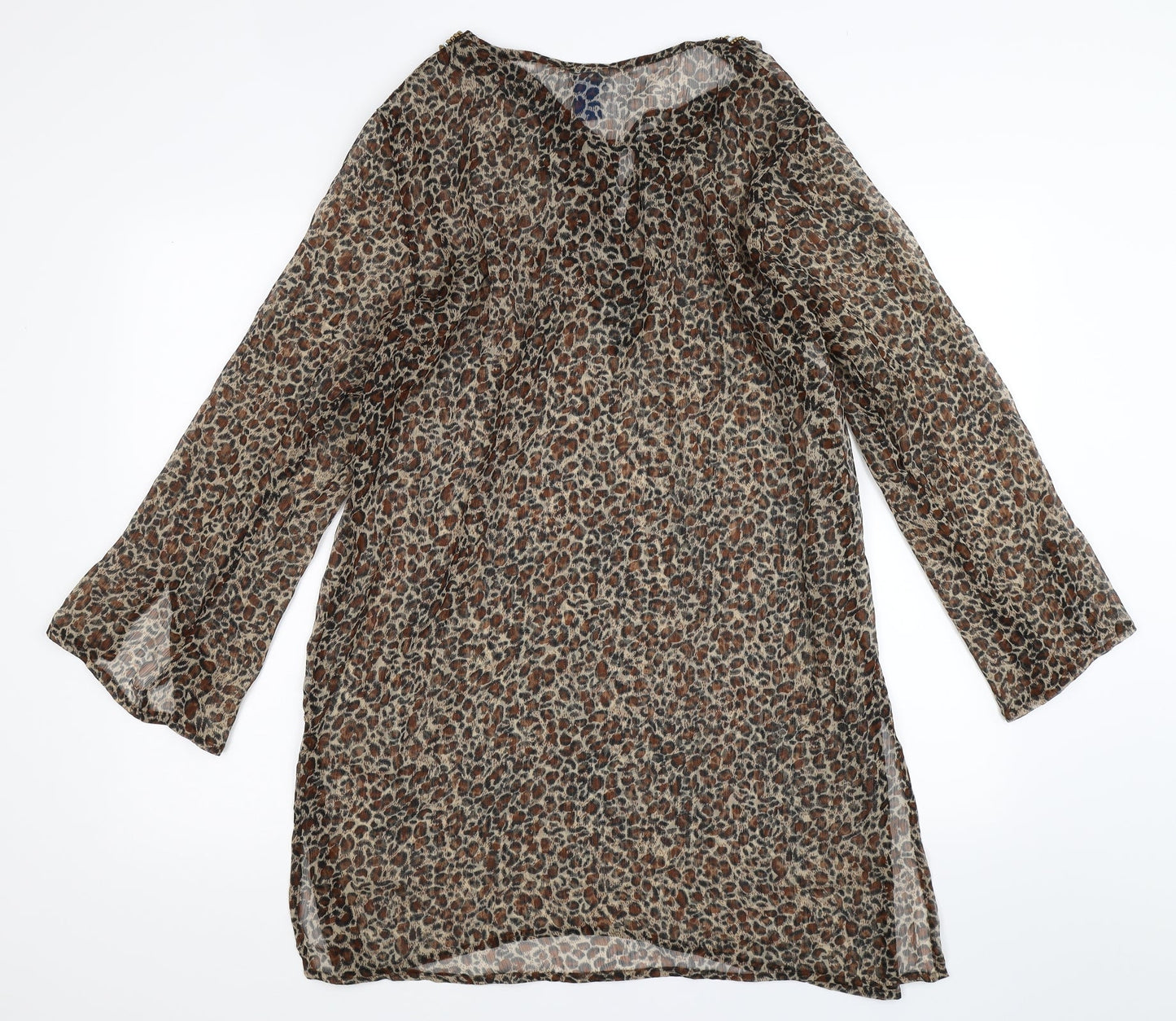 Womens UK Size L Soaked Multicoloured Basic Blouse