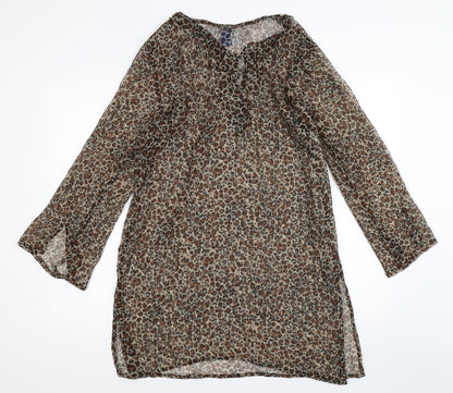 Womens UK Size L Soaked Multicoloured Basic Blouse