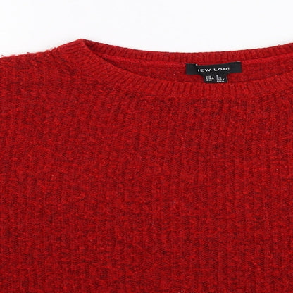 New Look Womens Black  Knit Pullover Jumper Size S  - Oversized