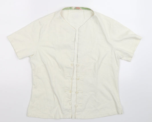 Womens UK Size L Preworn White Jacket