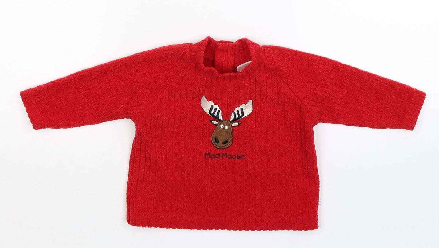 Mad Moose Baby Green  Fleece Pullover Jumper Size 0-3 Months