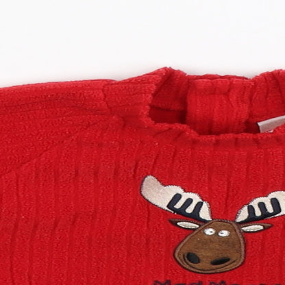 Mad Moose Baby Green  Fleece Pullover Jumper Size 0-3 Months