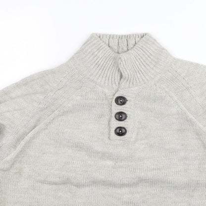 Industrialize Mens Grey  Knit Pullover Jumper Size S