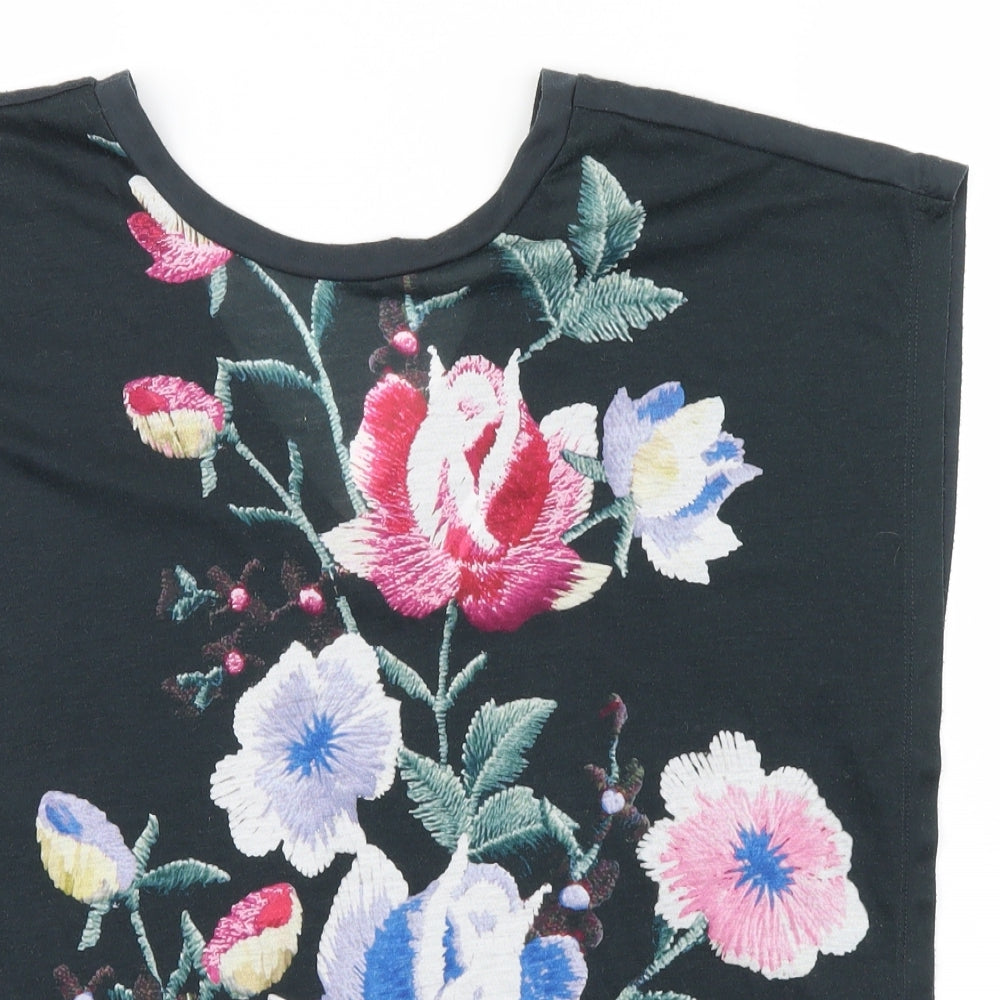 Nutmeg Womens Multicoloured Floral  Basic T-Shirt Size 8