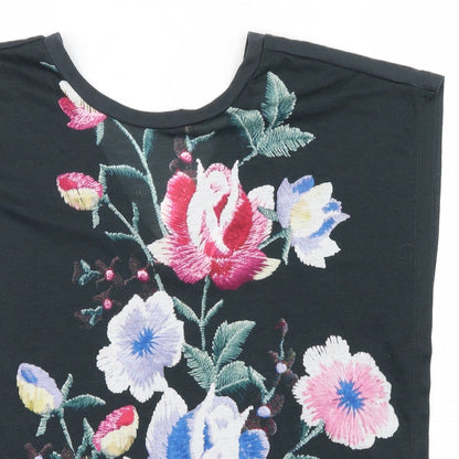 Nutmeg Womens Multicoloured Floral  Basic T-Shirt Size 8