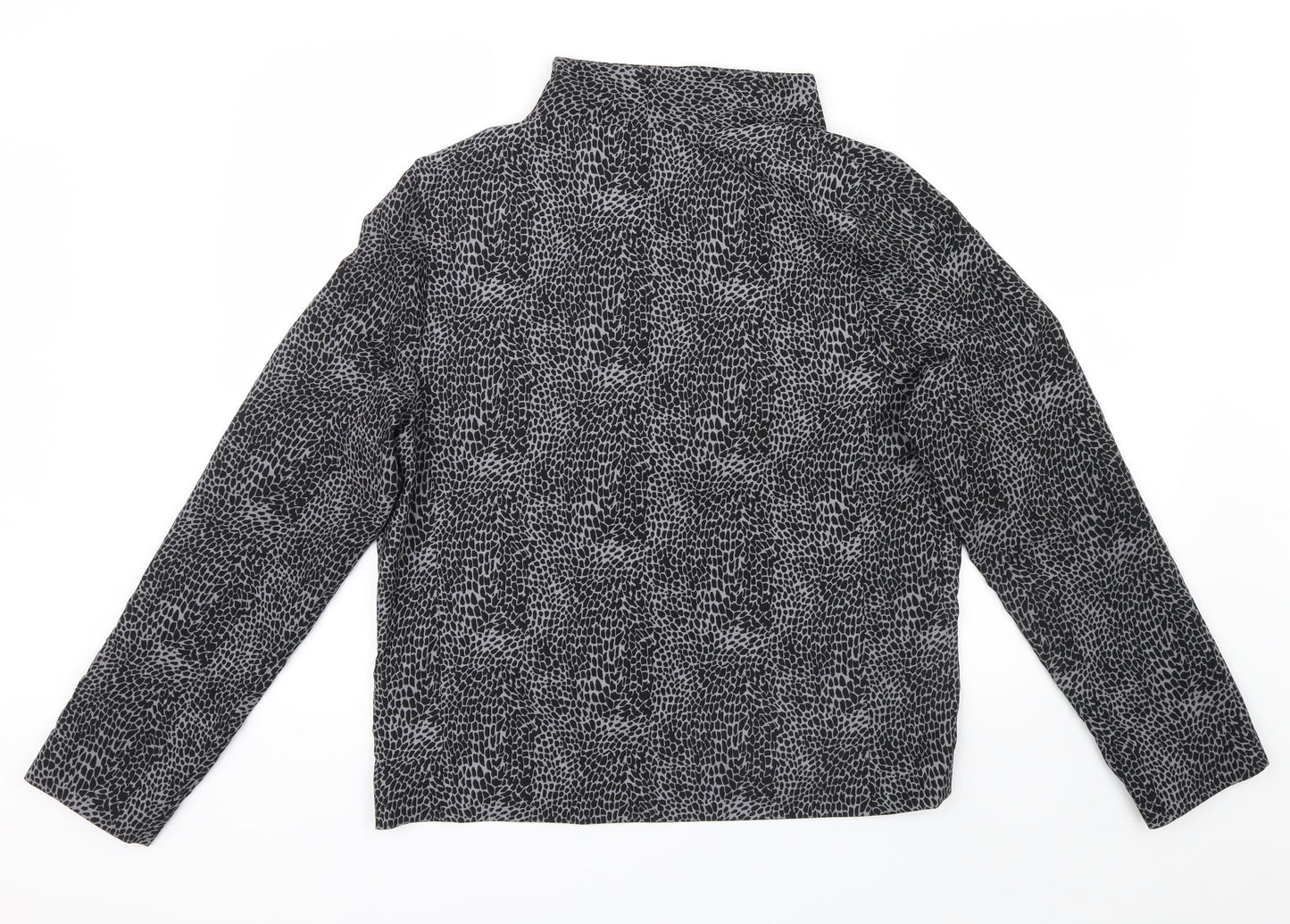 George Womens Black Animal Print  Jacket  Size 14