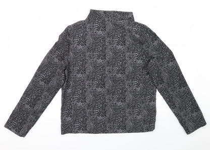 George Womens Black Animal Print  Jacket  Size 14