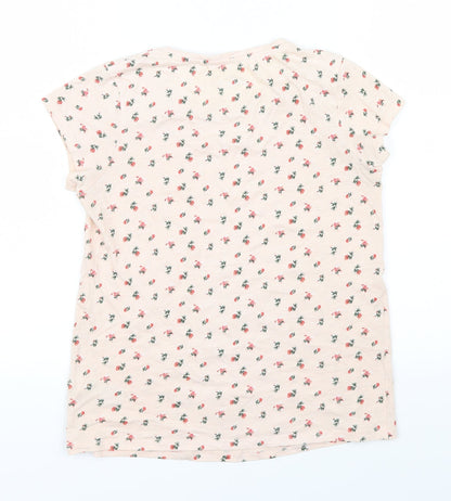 NEXT Girls Pink Floral  Basic Polo Size 10-11 Years