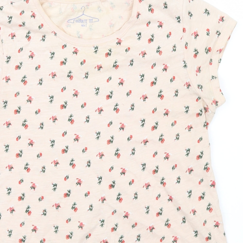 NEXT Girls Pink Floral  Basic Polo Size 10-11 Years