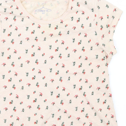 NEXT Girls Pink Floral  Basic Polo Size 10-11 Years