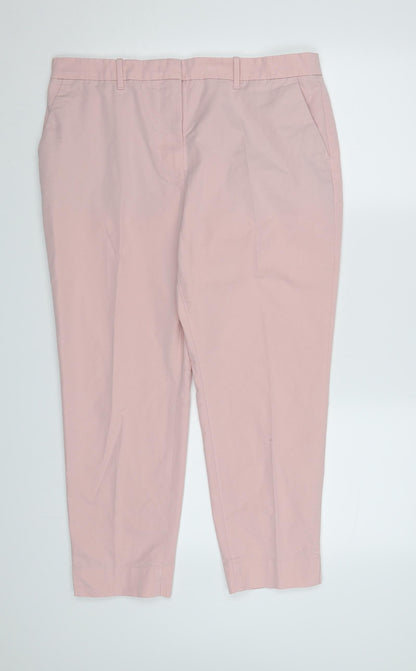 Womens UK Size 14 Marks and Spencer Regular Fit  Pink Trousers