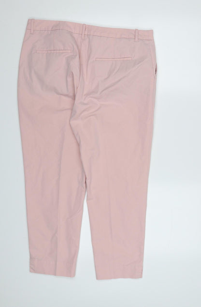 Womens UK Size 14 Marks and Spencer Regular Fit  Pink Trousers