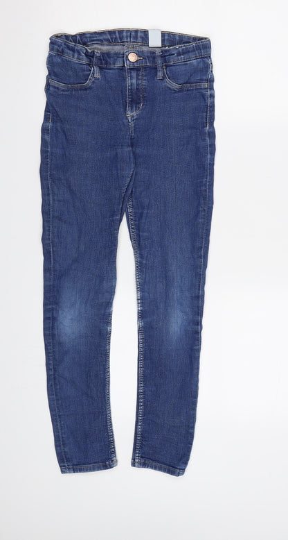 &DENIM Girls Black  Denim Skinny Jeans Size 11 Years