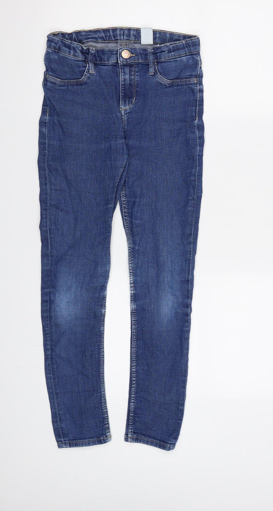 &DENIM Girls Black  Denim Skinny Jeans Size 11 Years